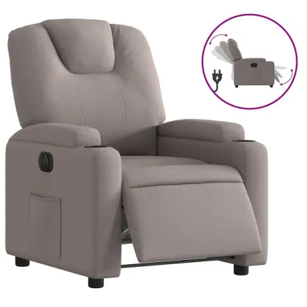 Fauteuil inclinable électrique Taupe Tissu 2
