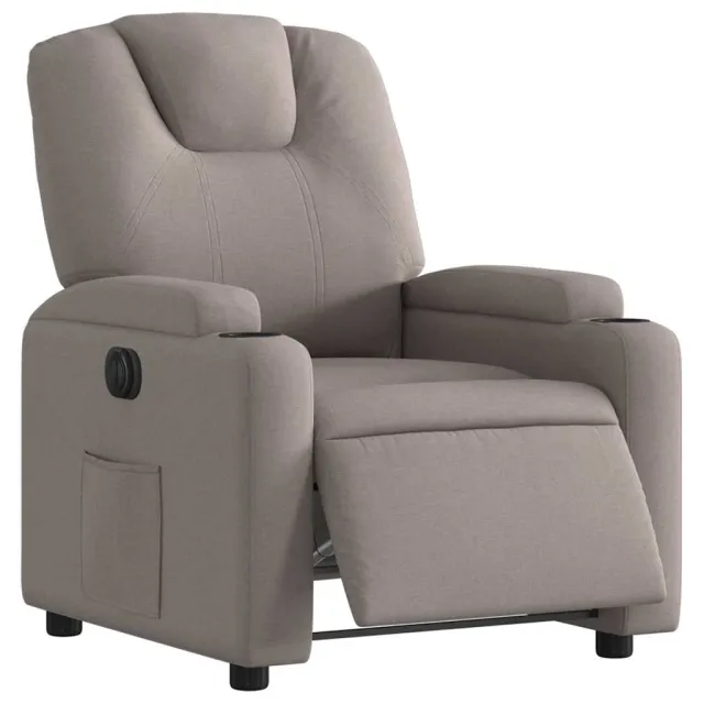 Fauteuil inclinable électrique Taupe Tissu