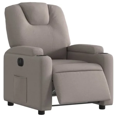 Fauteuil inclinable électrique Taupe Tissu