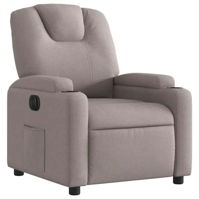 Fauteuil inclinable électrique Taupe Tissu