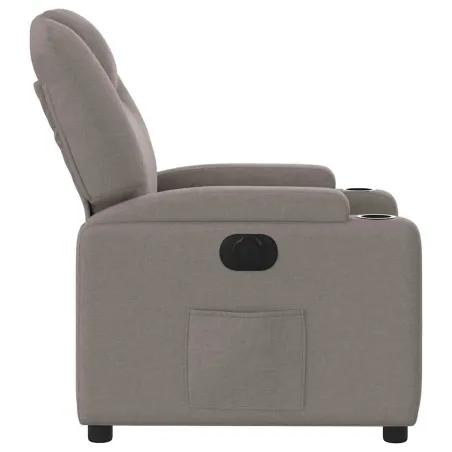 Fauteuil inclinable électrique Taupe Tissu