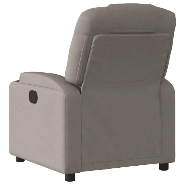 Fauteuil de massage inclinable électrique Taupe Tissu