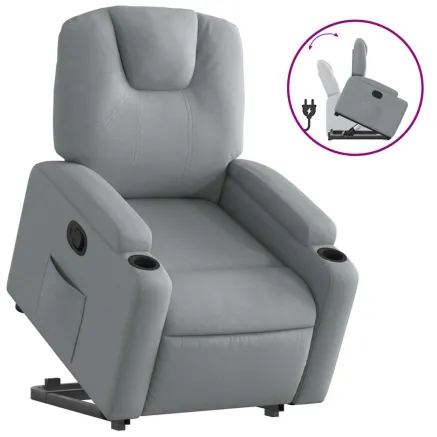 Fauteuil inclinable Gris clair Tissu 2