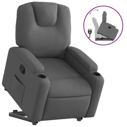 Fauteuil inclinable Gris foncé Tissu 2