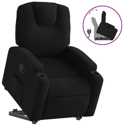 Fauteuil inclinable noir tissu 2