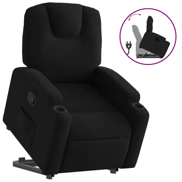 Fauteuil inclinable noir tissu