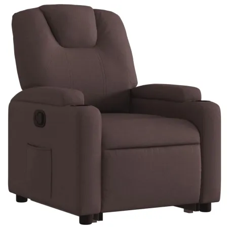Fauteuil inclinable marron foncé tissu