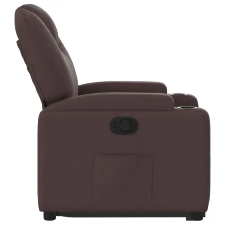 Fauteuil inclinable marron foncé tissu