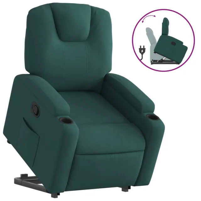 Fauteuil inclinable vert foncé tissu