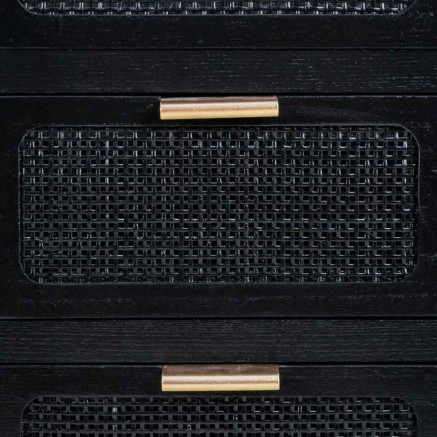 Nightstand Alexandra House Living Black Golden 35 x 72 x 50 cm 2