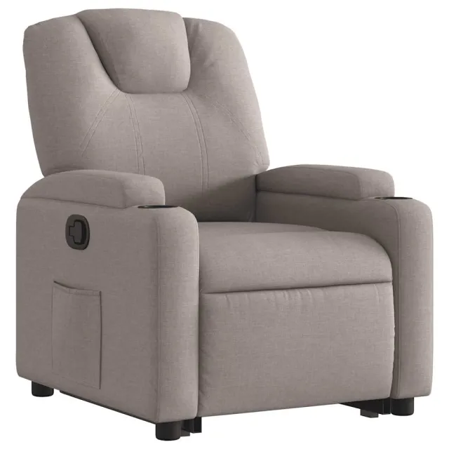 Fauteuil inclinable taupe tissu