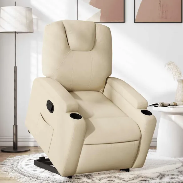 Fauteuil inclinable Crème Tissu