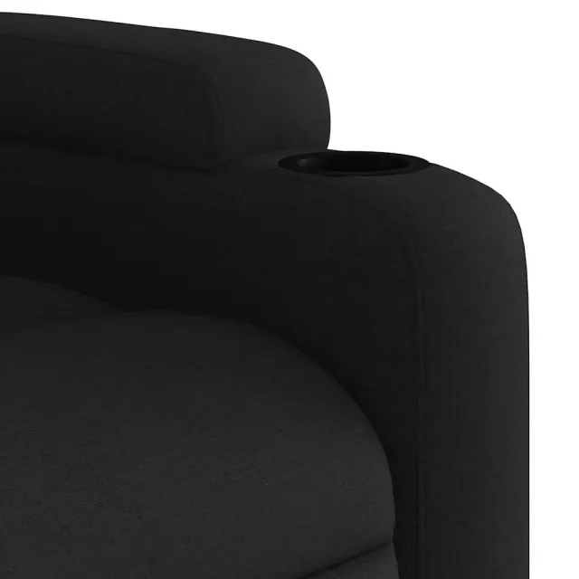 Fauteuil de massage inclinable Noir Tissu