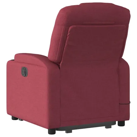 Fauteuil inclinable de massage Rouge bordeaux Tissu