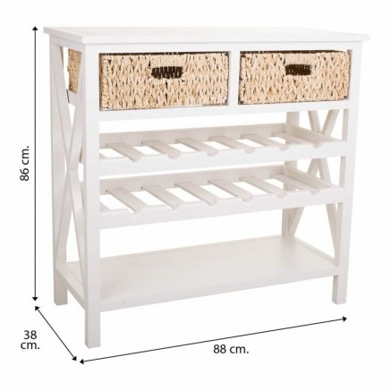 Buffet Alexandra House Living Blanc Corde Bois MDF 86 x 38 x 88 cm 2