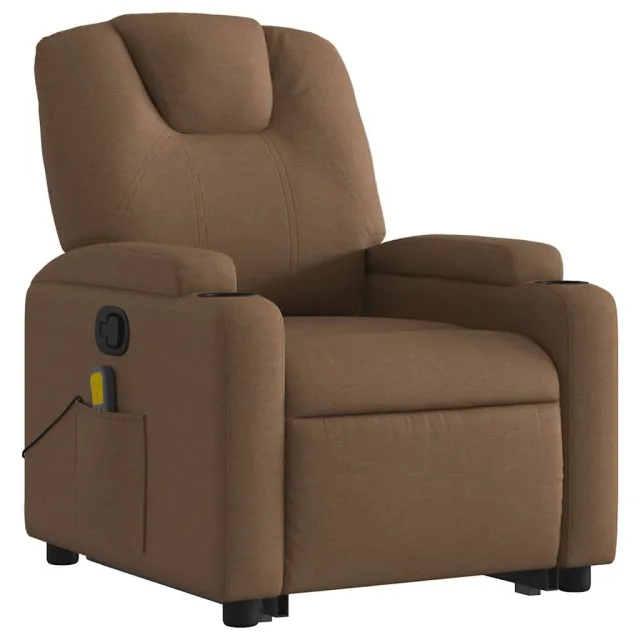 Fauteuil de massage inclinable Marron Tissu