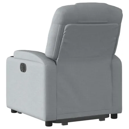 Fauteuil inclinable électrique gris clair tissu