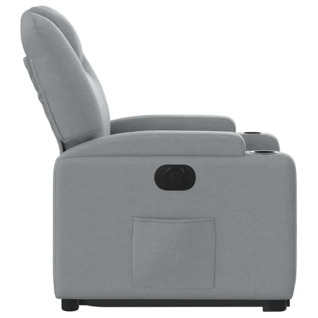 Fauteuil inclinable électrique gris clair tissu