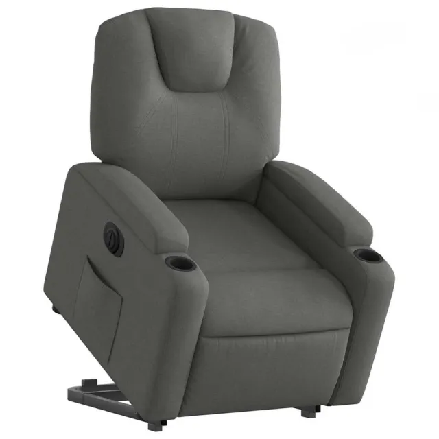 Fauteuil inclinable électrique gris foncé tissu