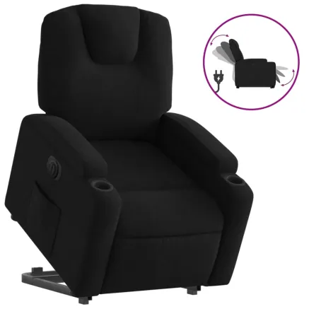 Fauteuil inclinable électrique noir tissu 2