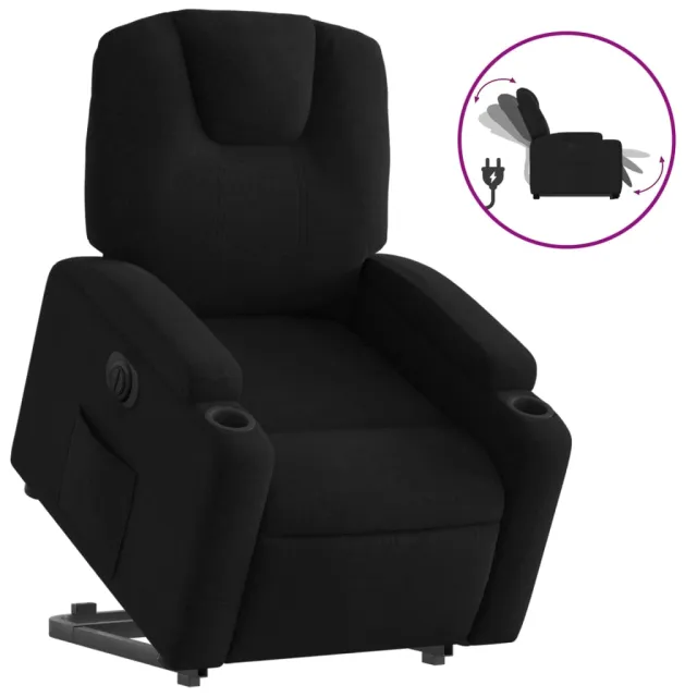 Fauteuil inclinable électrique noir tissu