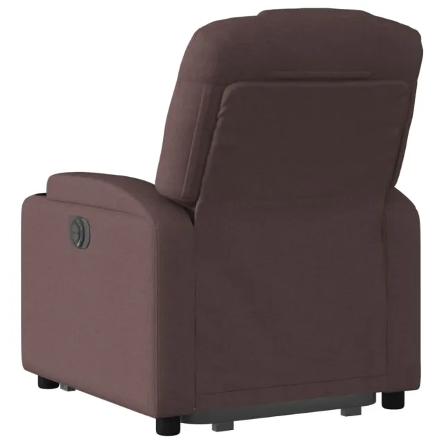 Fauteuil inclinable électrique marron foncé tissu