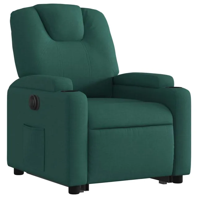 Fauteuil inclinable électrique vert foncé tissu