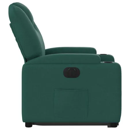 Fauteuil inclinable électrique vert foncé tissu