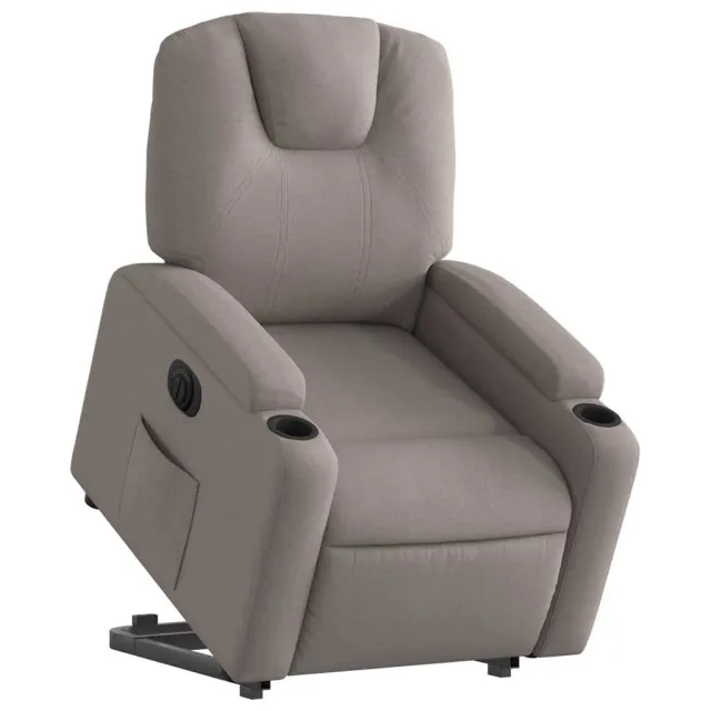 Fauteuil inclinable électrique taupe tissu