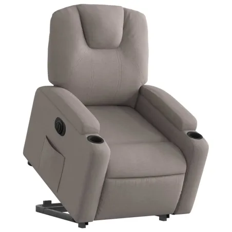 Fauteuil inclinable électrique taupe tissu