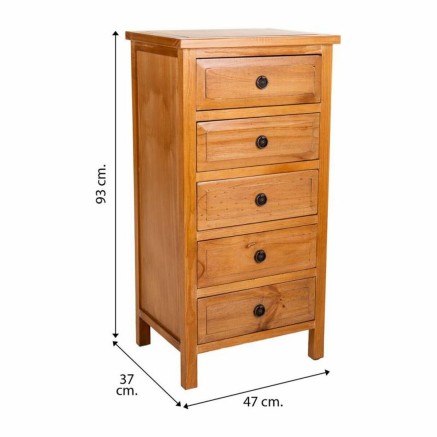 Cassettiera Alexandra House Living Marrone Legno di pino Legno MDF 93 2
