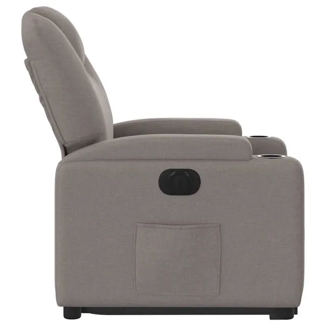 Fauteuil inclinable électrique taupe tissu