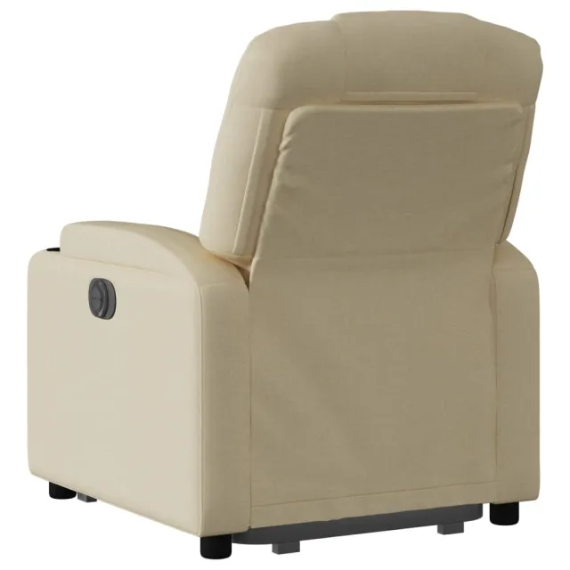 Fauteuil inclinable électrique crème tissu