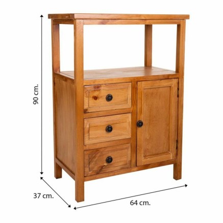 Dientafel Alexandra House Living Bruin Dennenhout Hout MDF 90 x 37 x 6 2