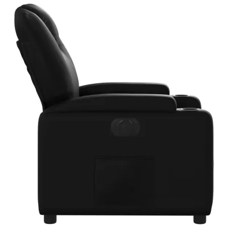 Fauteuil inclinable électrique Noir Similicuir