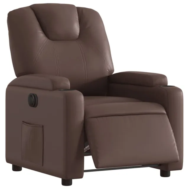 Fauteuil inclinable électrique Marron Similicuir