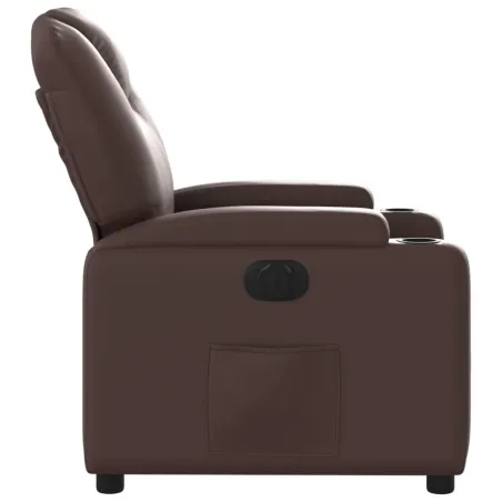 Fauteuil inclinable électrique Marron Similicuir