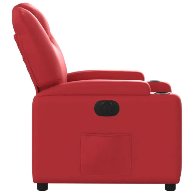 Fauteuil inclinable électrique Rouge Similicuir