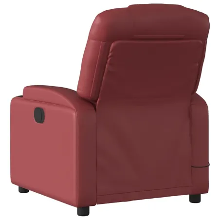 Fauteuil de massage inclinable électrique rouge bordeaux