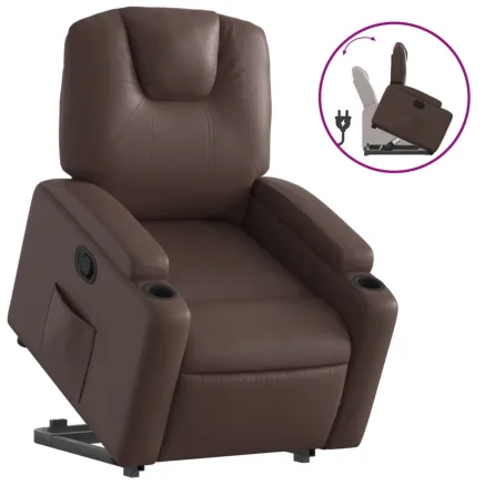 Fauteuil inclinable marron similicuir 2