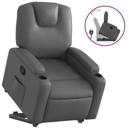 Fauteuil inclinable Gris Similicuir 2