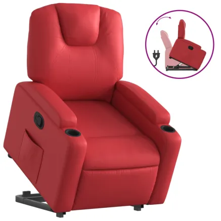 Fauteuil inclinable Rouge Similicuir 2