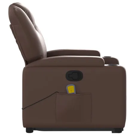 Fauteuil inclinable de massage Marron Similicuir