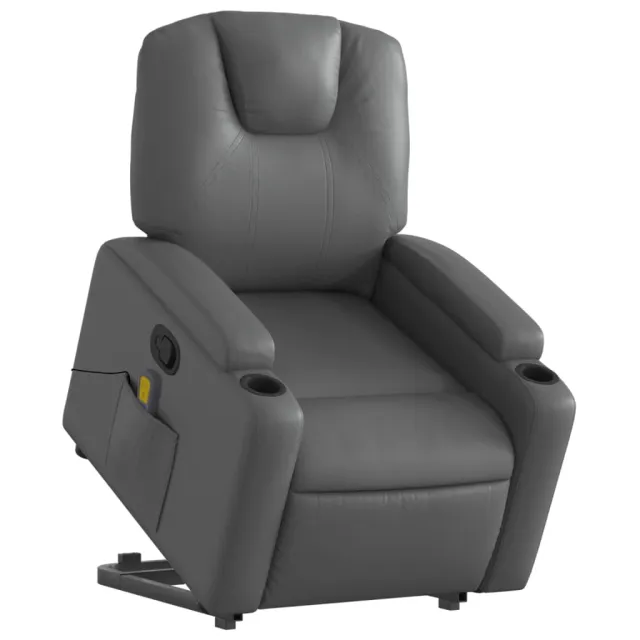 Fauteuil inclinable de massage Gris Similicuir
