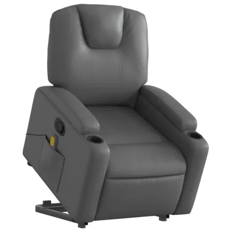Fauteuil inclinable de massage Gris Similicuir