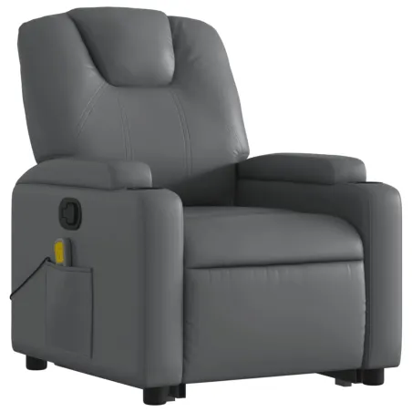 Fauteuil inclinable de massage Gris Similicuir