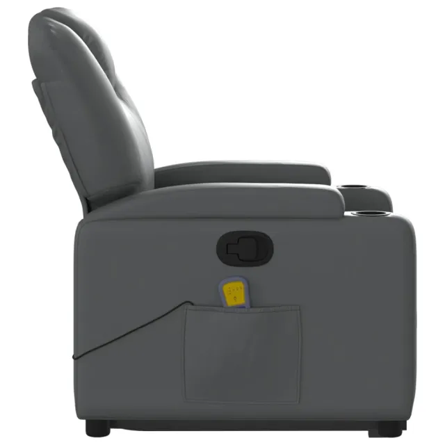 Fauteuil inclinable de massage Gris Similicuir
