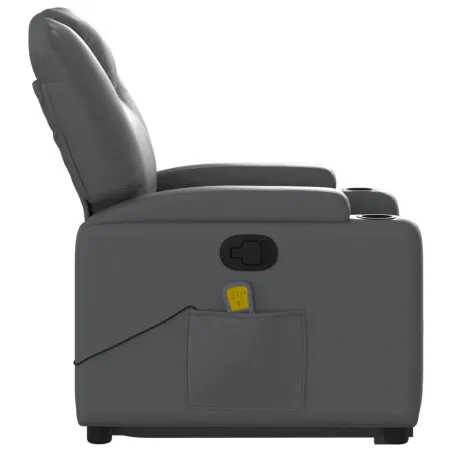 Fauteuil inclinable de massage Gris Similicuir