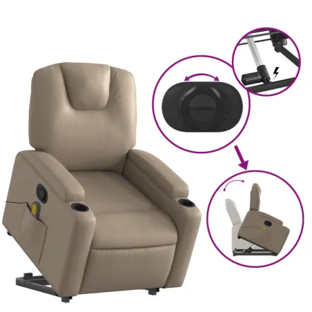 Fauteuil inclinable de massage Cappuccino Similicuir