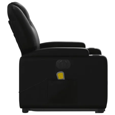Fauteuil inclinable de massage électrique noir similicuir